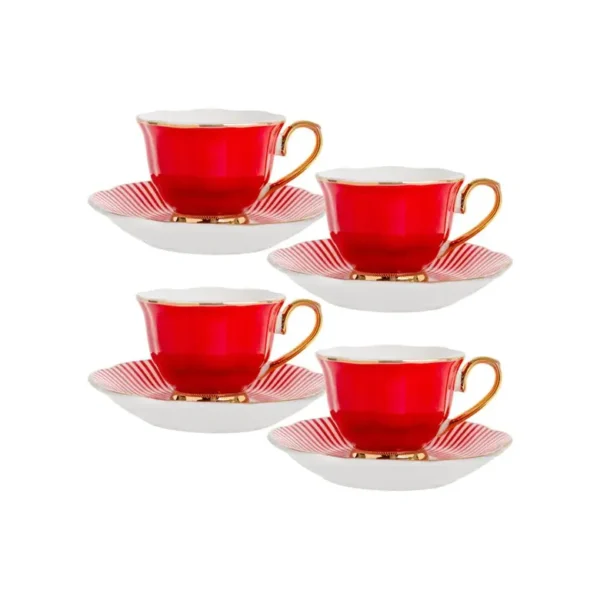 Lefard Red Coffee Set 922-024 – 90 ml, 8-Piece