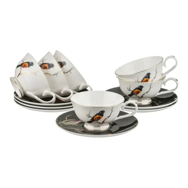 Lefard Golden Bird Tea Set 264-636 – 250 ml, 12-Piece